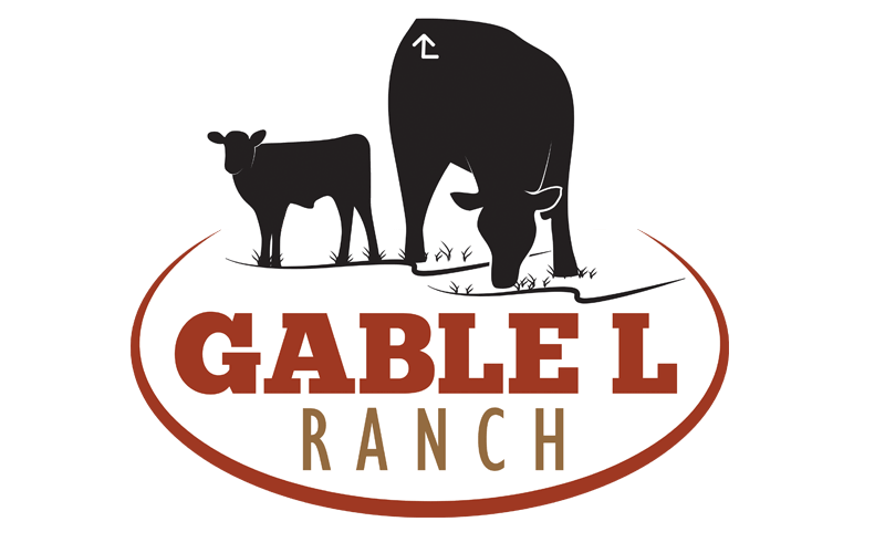 Angus Cattle Ranch Logo Design Gable L Ranch Logo by Ranch House Designs, Inc.  